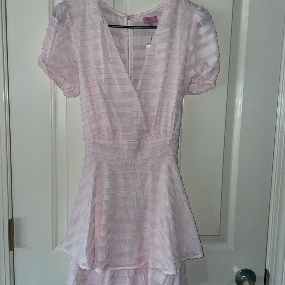 Francesca’s pink dress